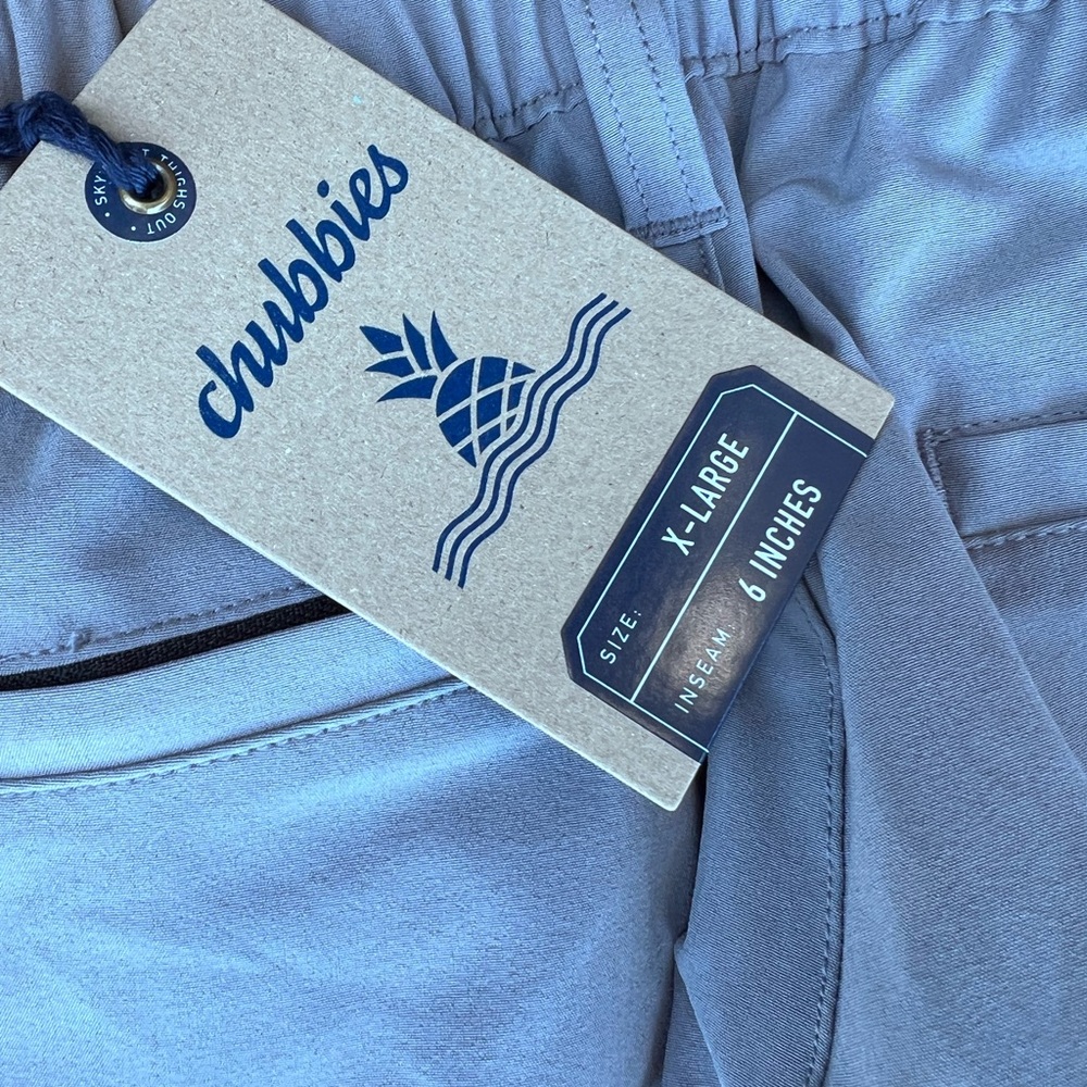 New With Tags $65 Men's CHUBBIES 6" Gray Shorts Size XL  Draw Strings ❤️❤️❤️